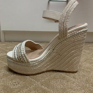 Cream Espardille Wedges